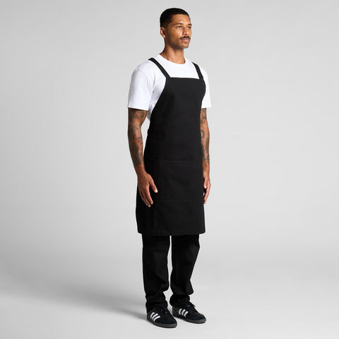 Custom Embroidered Restaurant Apron - Cotton Canvas Full Length w/ Pouch