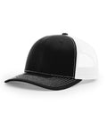 Black and white trucker cap on a white background