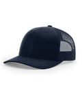 Navy trucker cap on a white background