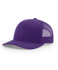 Purple trucker cap on a white background