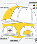 Download Custom Hat Template for 5 Panel Snapback