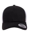 Black and white trucker cap on a white background