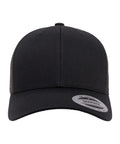Black trucker cap on a white background