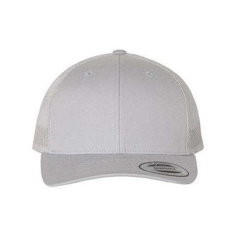 Silver trucker cap on a white background