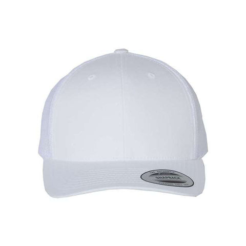 White trucker cap on a white background