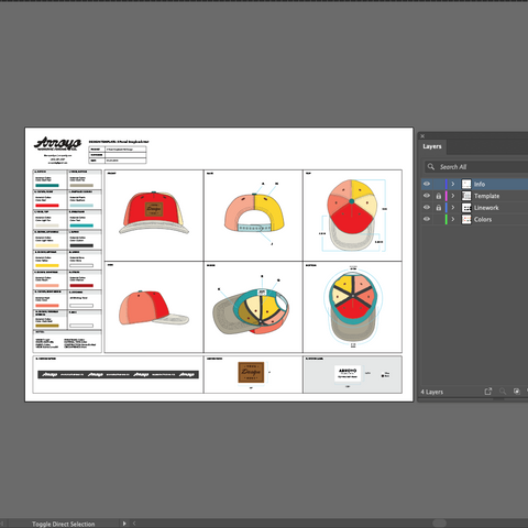 Custom Hat Template Download File Preview