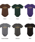 6 of the colors available for the custom baby onesie coastal style