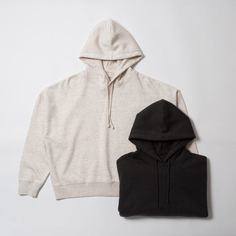 Oversized Women's Sweatshirt, Organic Fleece Hoodie, Heavyweight Drop Shoulder
